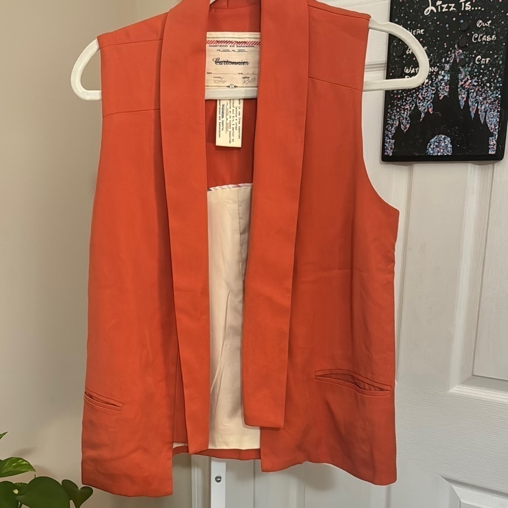 Anthropologie Cartonnier burnt orange vest